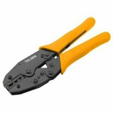 TOLSEN Ratchet Crimping Plier Industrial Carbon Steel with Hardened and Tempered Jaws 38056